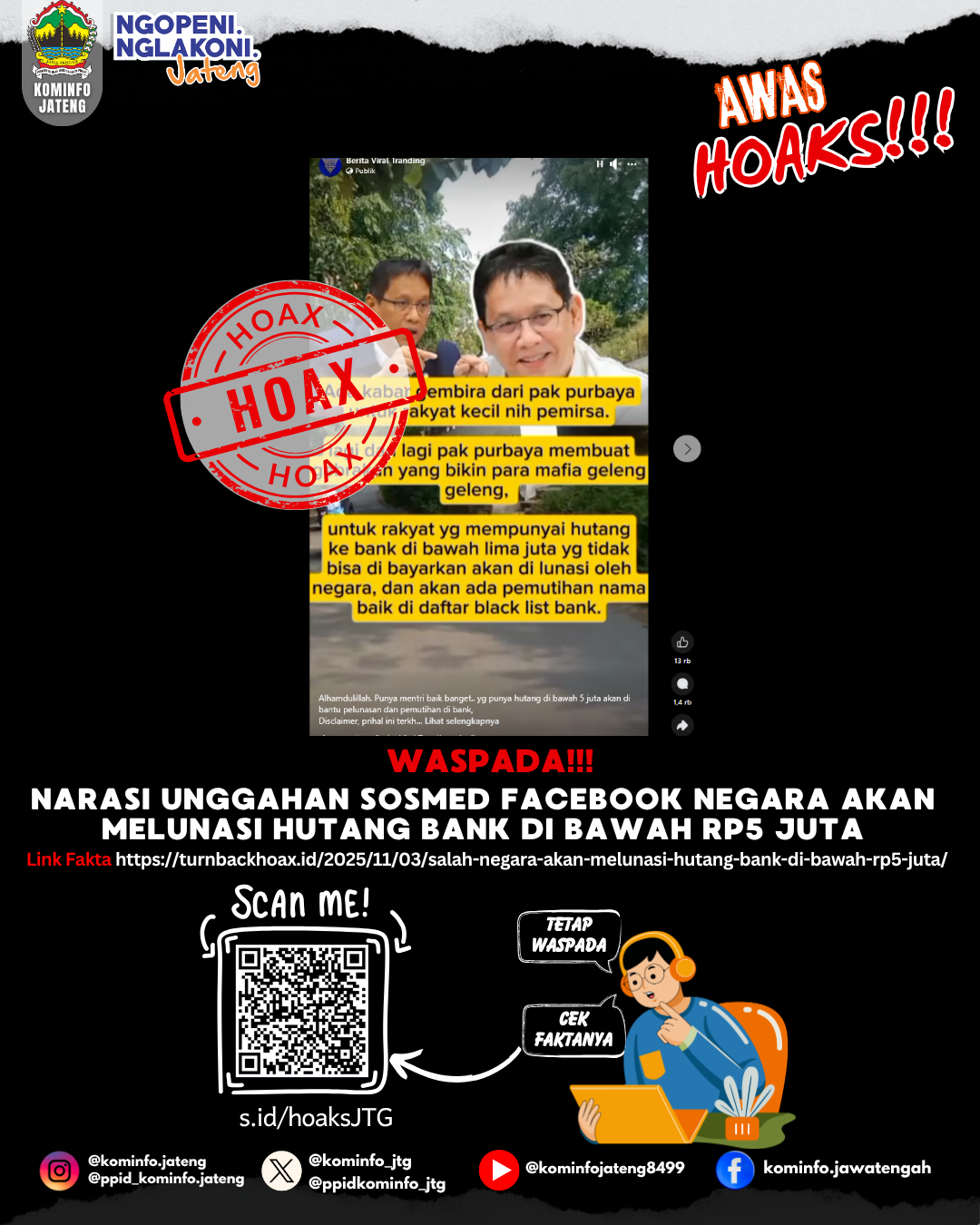 Isu Hoaks & Disinformasi 4 November 2025 Grafis