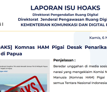 Isu Hoaks & Disinformasi 6 November 2025