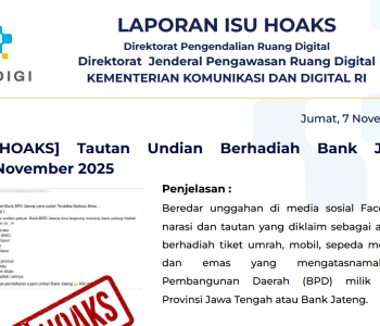 Isu Hoaks & Disinformasi 7 November 2025