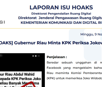 Isu Hoaks & Disinformasi 9 November 2025