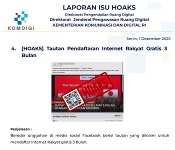 Isu Hoaks & Disinformasi 1 Desember 2025