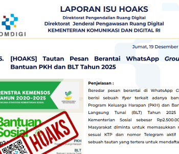 Isu Hoaks & Disinformasi 19 Desember 2025