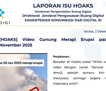 Isu Hoaks & Disinformasi 2 Desember 2025