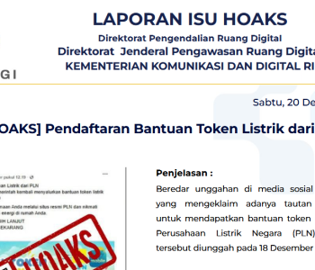 Isu Hoaks & Disinformasi 20 Desember 2025
