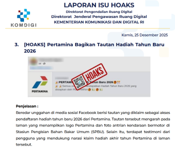 Isu Hoaks & Disinformasi 25 Desember 2025