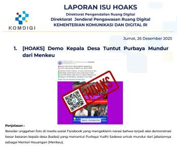 Isu Hoaks & Disinformasi 26 Desember 2025