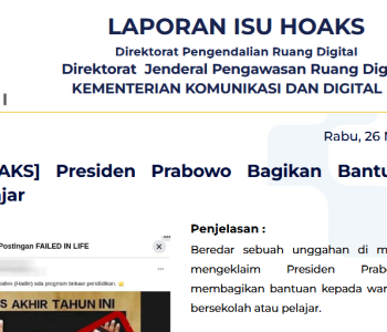 Isu Hoaks & Disinformasi 26 November 2025
