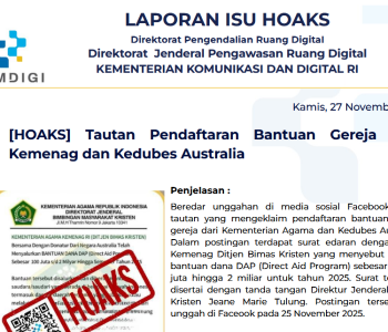 Isu Hoaks & Disinformasi 27 November 2025