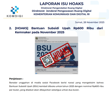 Isu Hoaks & Disinformasi 28 November 2025