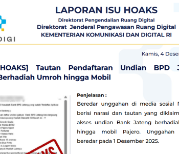 Isu Hoaks & Disinformasi 4 Desember 2025