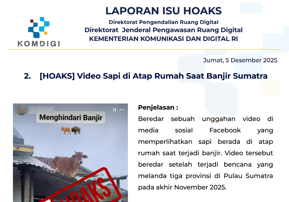 Isu Hoaks & Disinformasi 5 Desember 2025