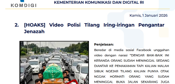 Isu Hoaks & Disinformasi 1 Januari 2026