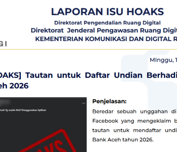 Isu Hoaks & Disinformasi 11 Januari 2026