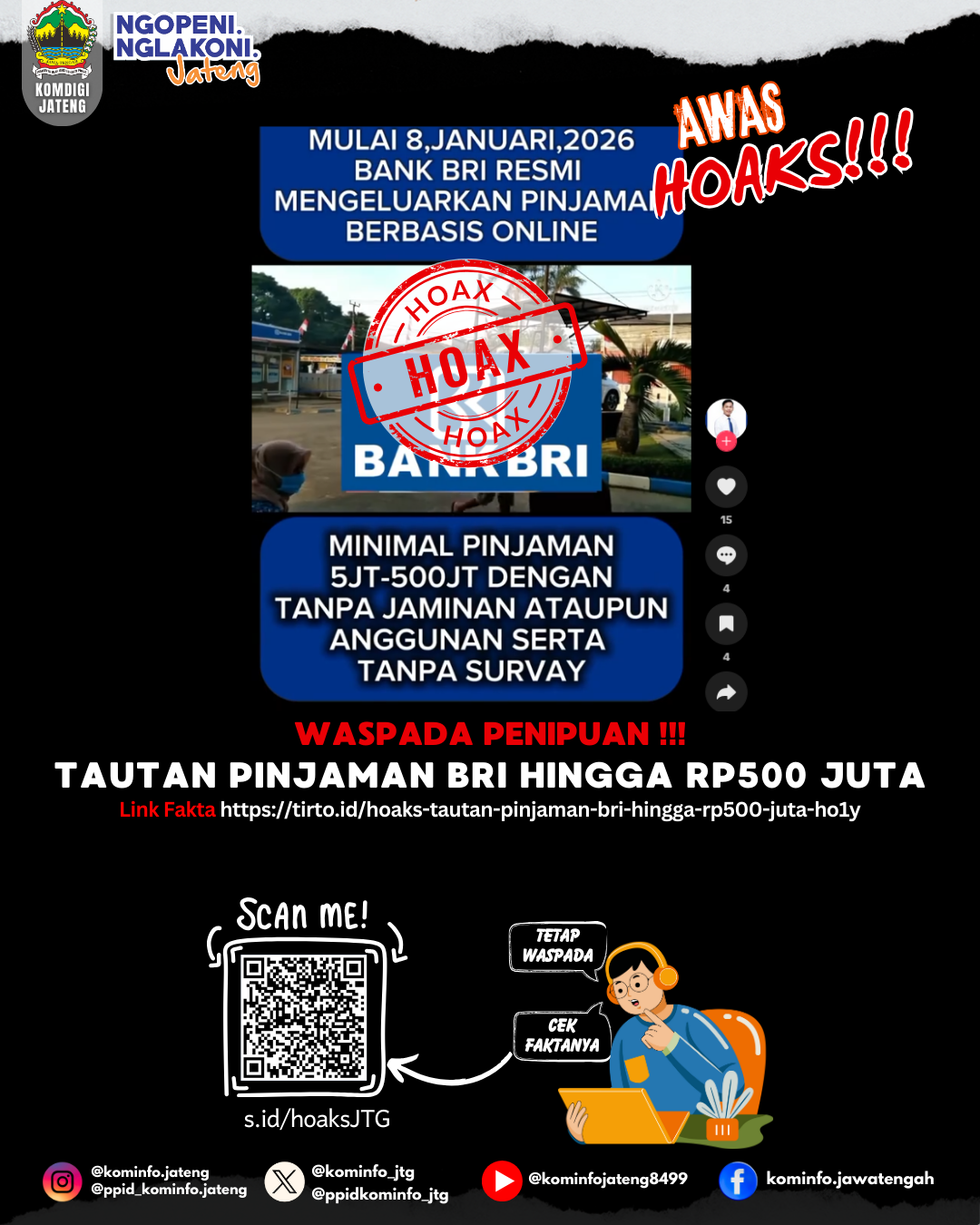 Isu Hoaks & Disinformasi 12 Januari 2026 Grafis