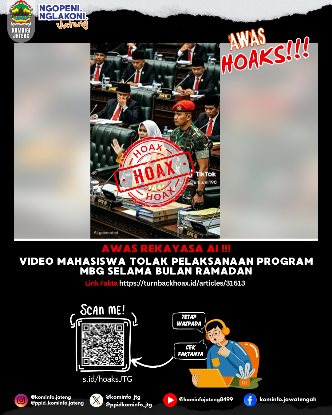 Isu Hoaks & Disinformasi 13 Januari 2026 Grafis