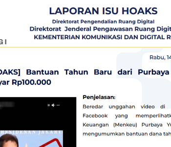 Isu Hoaks & Disinformasi 14 Januari 2026