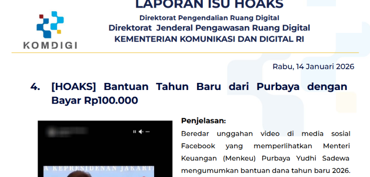 Isu Hoaks & Disinformasi 14 Januari 2026