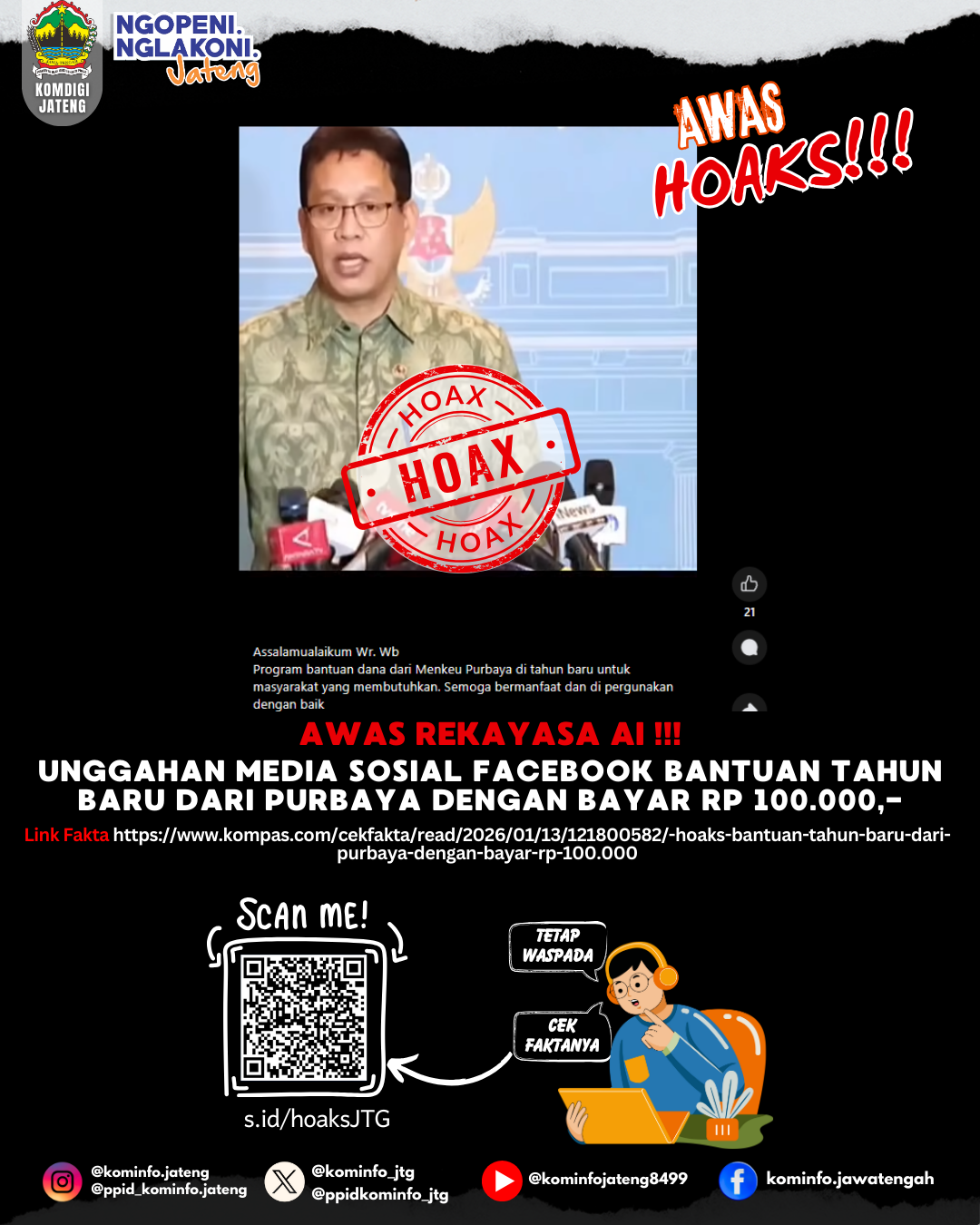 Isu Hoaks & Disinformasi 14 Januari 2026 Grafis