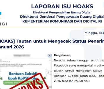 Isu Hoaks & Disinformasi 18 Januari 2026