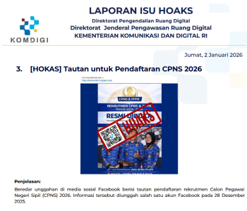Isu Hoaks & Disinformasi 2 Januari 2026