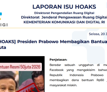 Isu Hoaks & Disinformasi 20 Januari 2026