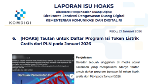 Isu Hoaks & Disinformasi 21 Januari 2026
