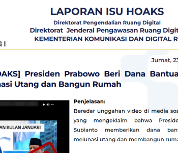 Isu Hoaks & Disinformasi 23 Januari 2026