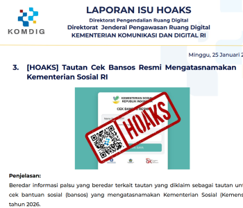 Isu Hoaks & Disinformasi 25 Januari 2026
