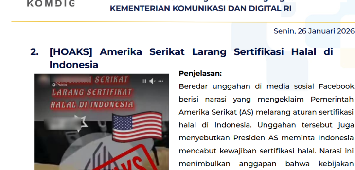 Isu Hoaks & Disinformasi 26 Januari 2026