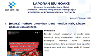Isu Hoaks & Disinformasi 27 Januari 2026