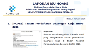Isu Hoaks & Disinformasi 7 Januari 2026
