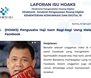 Isu Hoaks & Disinformasi 8 Januari 2026