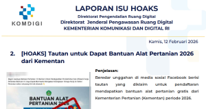 Isu Hoaks & Disinformasi 12 Februari 2026
