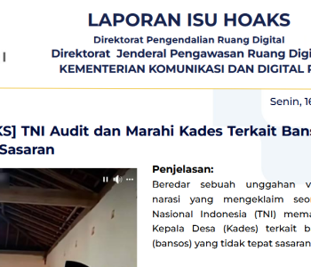 Isu Hoaks & Disinformasi 16 Februari 2026