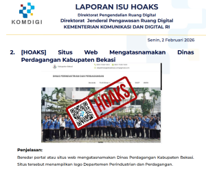 Isu Hoaks & Disinformasi 2 Februari 2026
