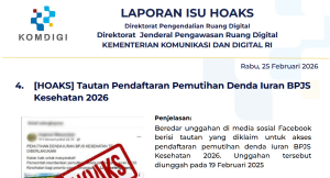 Isu Hoaks & Disinformasi 25 Februari 2026