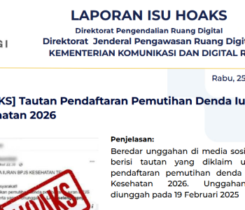 Isu Hoaks & Disinformasi 25 Februari 2026
