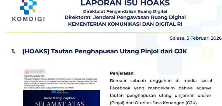 Isu Hoaks & Disinformasi 3 Februari 2026