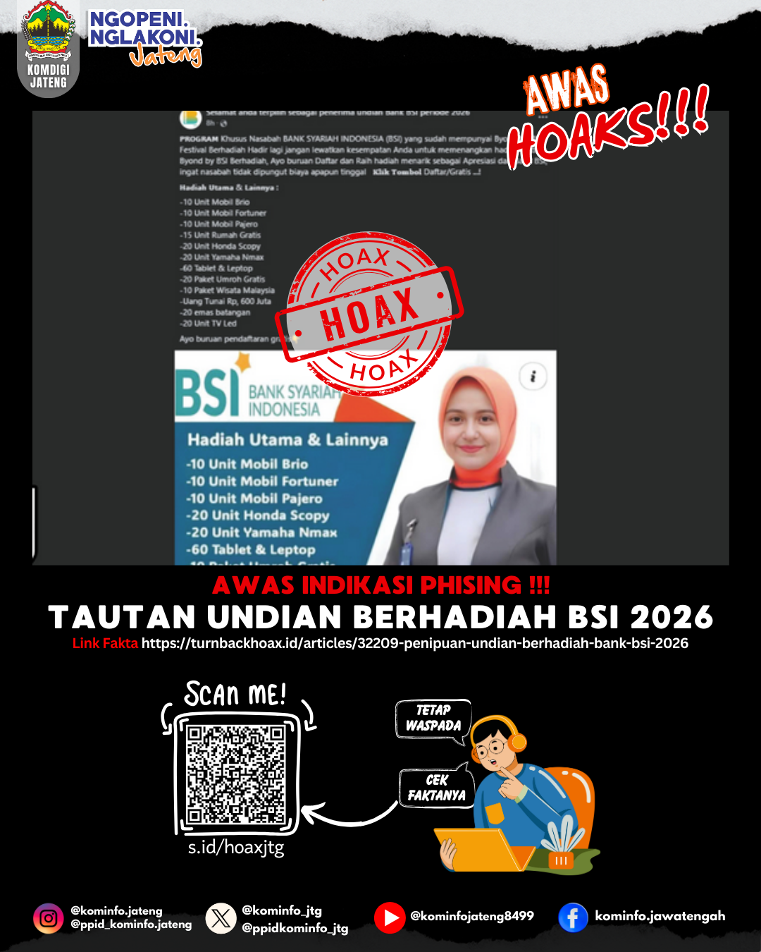 Isu Hoaks & Disinformasi 8 Februari 2026 Grafis