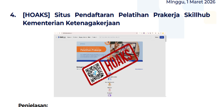 Isu Hoaks & Disinformasi 1 Maret 2026