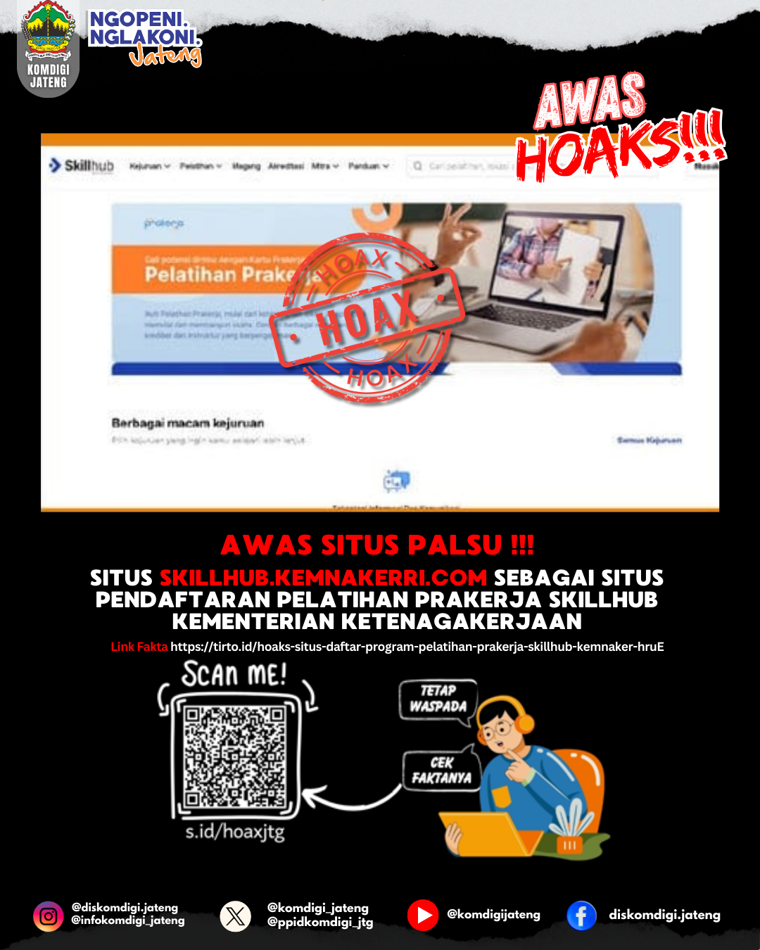 Isu Hoaks & Disinformasi 1 Maret 2026 Grafis