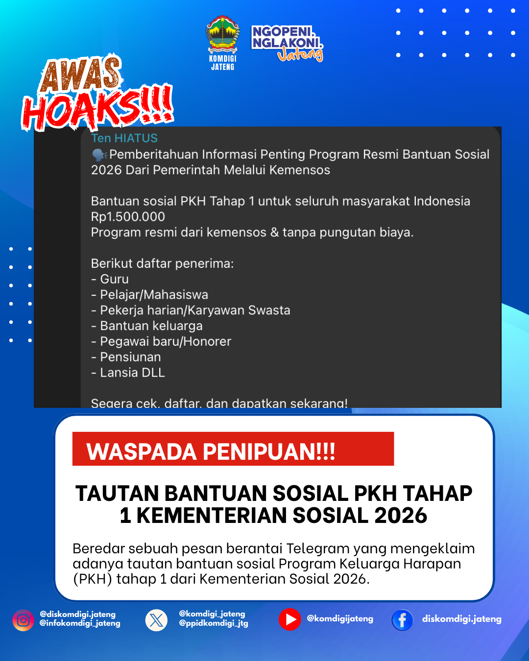 Isu Hoaks & Disinformasi 10 Maret 2026 Grafis