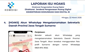 Isu Hoaks & Disinformasi 22 Maret 2026