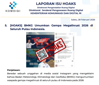 Isu Hoaks & Disinformasi 28 Februari 2026
