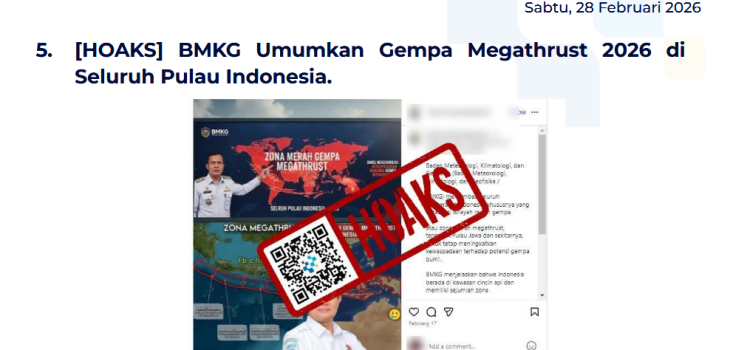 Isu Hoaks & Disinformasi 28 Februari 2026