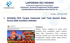 Isu Hoaks & Disinformasi 29 Maret 2026