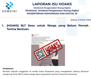 Isu Hoaks & Disinformasi 3 Maret 2026