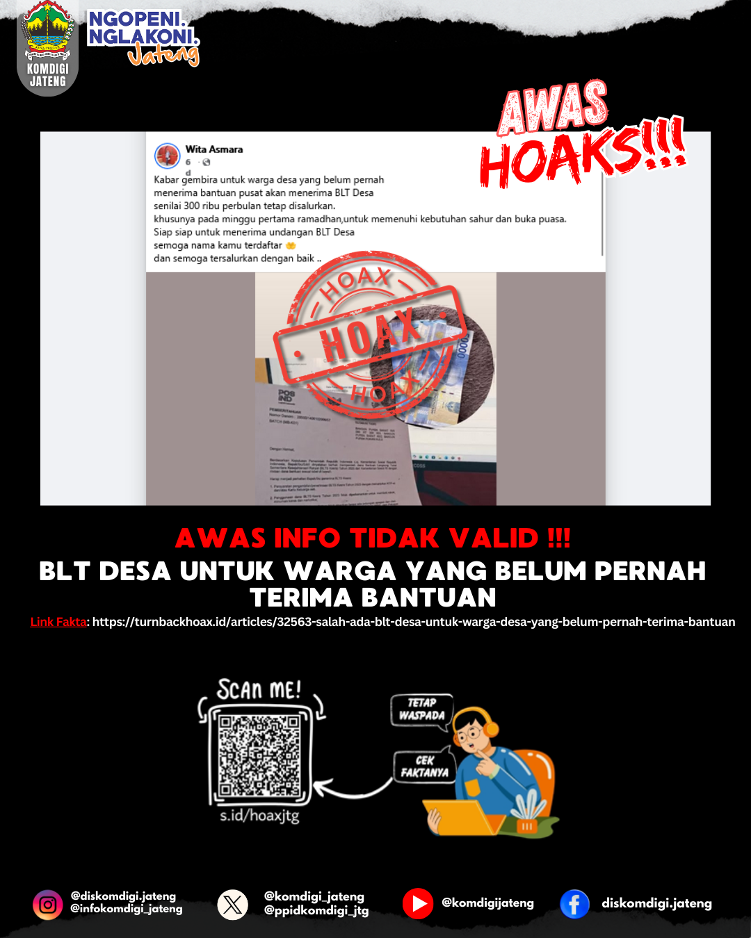 Isu Hoaks & Disinformasi 3 Maret 2026 Grafis
