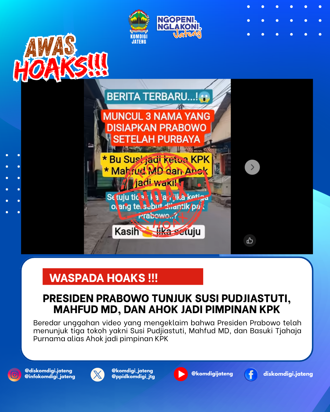Isu Hoaks & Disinformasi 31 Maret 2026 Grafis