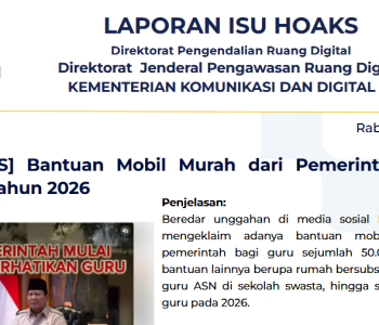 Isu Hoaks & Disinformasi 4 Maret 2026